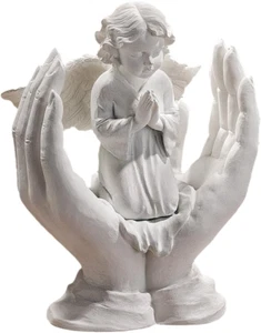 Statua in Marmo Sintetico Preghiere Di Un Angelo - Foto 1 di 12