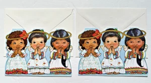 2 NUEVAS tarjetas de Navidad con sello limpio sin usar PXP 28-1 Angels En Español - Imagen 1 de 4