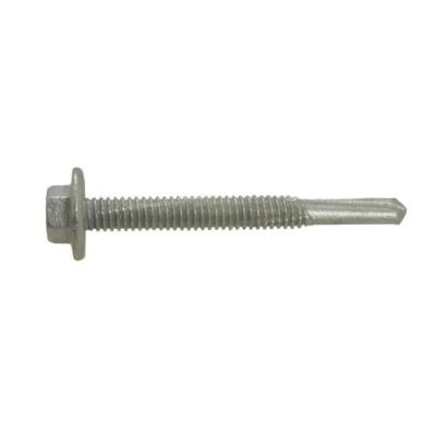 12g-24 x 100mm Hex Flange Series 500 Metal Self Drilling Screw Galvanised - image 1 of 4