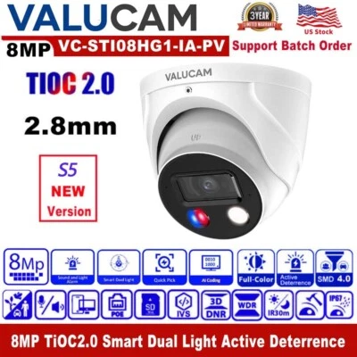 US STOCK VALUCAM WizSense 8MP 4K VC-STI08HG1-IA-PV(S5 Version) TiOC2.0 IP Camera
