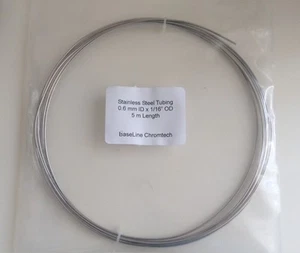 Stainless Steel Tubing for HPLC and GC, 1/16" OD x 5 m Length - Picture 1 of 2