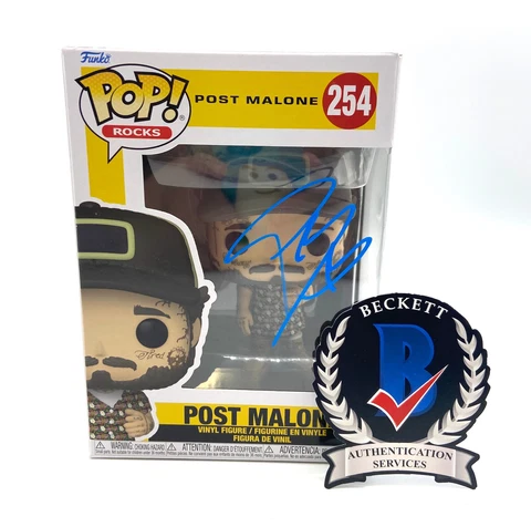 POST MALONE SIGNED AUTOGRAPH FUNKO POP BECKETT BAS WHITE IVERSON POSTY Cover
