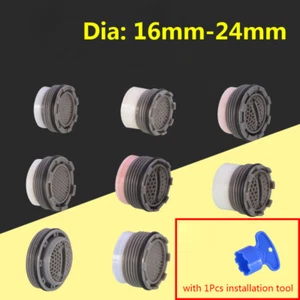 16-24mm Tap Aerator Plastic Water Saving Insert Replacement for Kitchen Bathroom - Picture 1 of 11