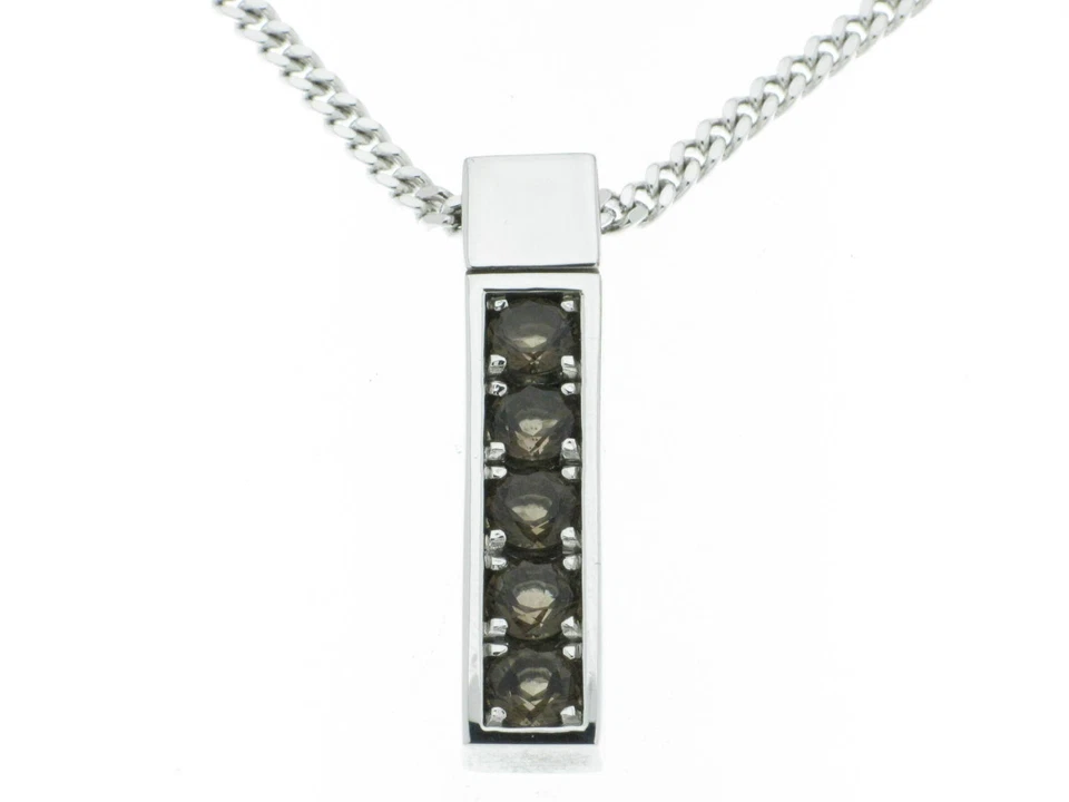 PIANEGONDA collana argento con pendente quarzi fumè referenza CA010936 new - Immagine 1 di 1