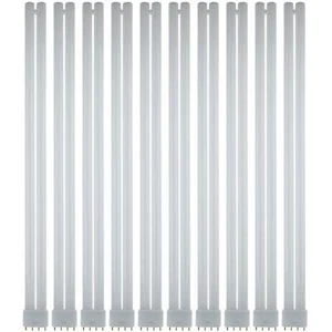 10 Pack Sunlite 40 Watt FT 4-Pin Twin Tube, 2G11 Base, Super White - Picture 1 of 2