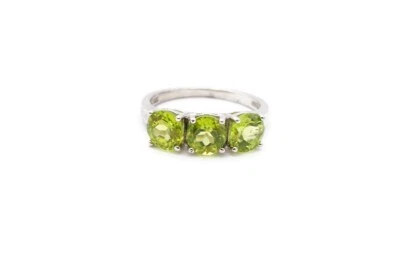 Sterling Silver 925 Peridot Ring Size 12 A1 - Image 1 of 4