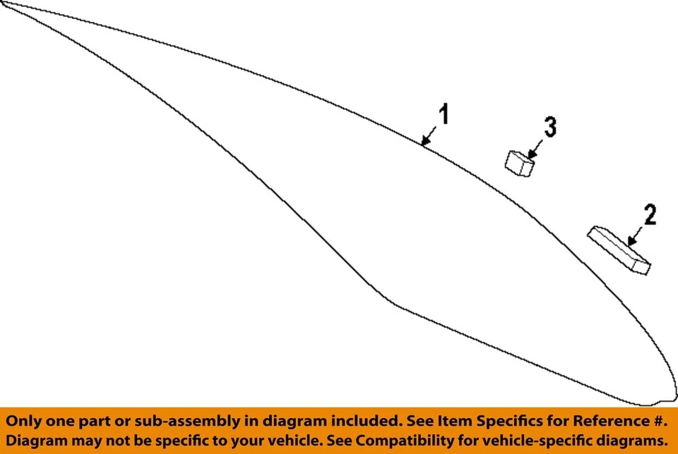 Almohadilla de vidrio para puerta elevadora MERCEDES OEM 10-15 GLK350 1647420097 Foto 1 de 1