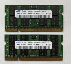 Samsung 1 GB SO-DIMM DDR2 Desktop Memory (M470T2953EZ3) - Lot of 2pc - Picture 1 of 2