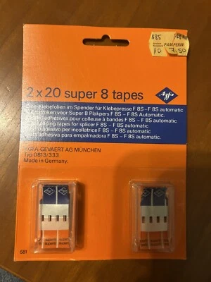 Vintage Super 8 Tapes 2x20 Cine Adhesive 0813/333 - Image 1 of 2