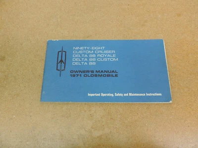 1971 Oldsmobile 98 Delta 88 owners manual ORIGINAL Olds car - Изображение 1 из 4