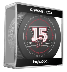 Disco de hockey oficial ECHL Rapid City Rush 15 aniversario 2022-23 con cubo - Imagen 1 de 4