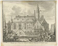 Antique Print of the Rebellion of Haarlem in 1492 by Fokke (c.1750)