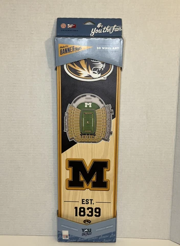 Missouri Tigers 6" x 19" 3D Stadium Banner Faurot Field at Memorial Stadium NCAA Cover
