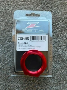 HONDA CRF 250 450 2004-2022 ZETA STEERING STEM NUT ANODIZED RED M26 - Picture 1 of 1