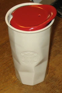Starbucks 2013 Faceted Mermaid 10 oz Ceramic Travel Mug/Tumbler - Picture 1 of 3