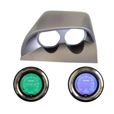 Commodore VY VZ Dual Gauge Pod w/ Autotecnica LCD Digital Boost Oil Press Gauge - Image 1 of 4