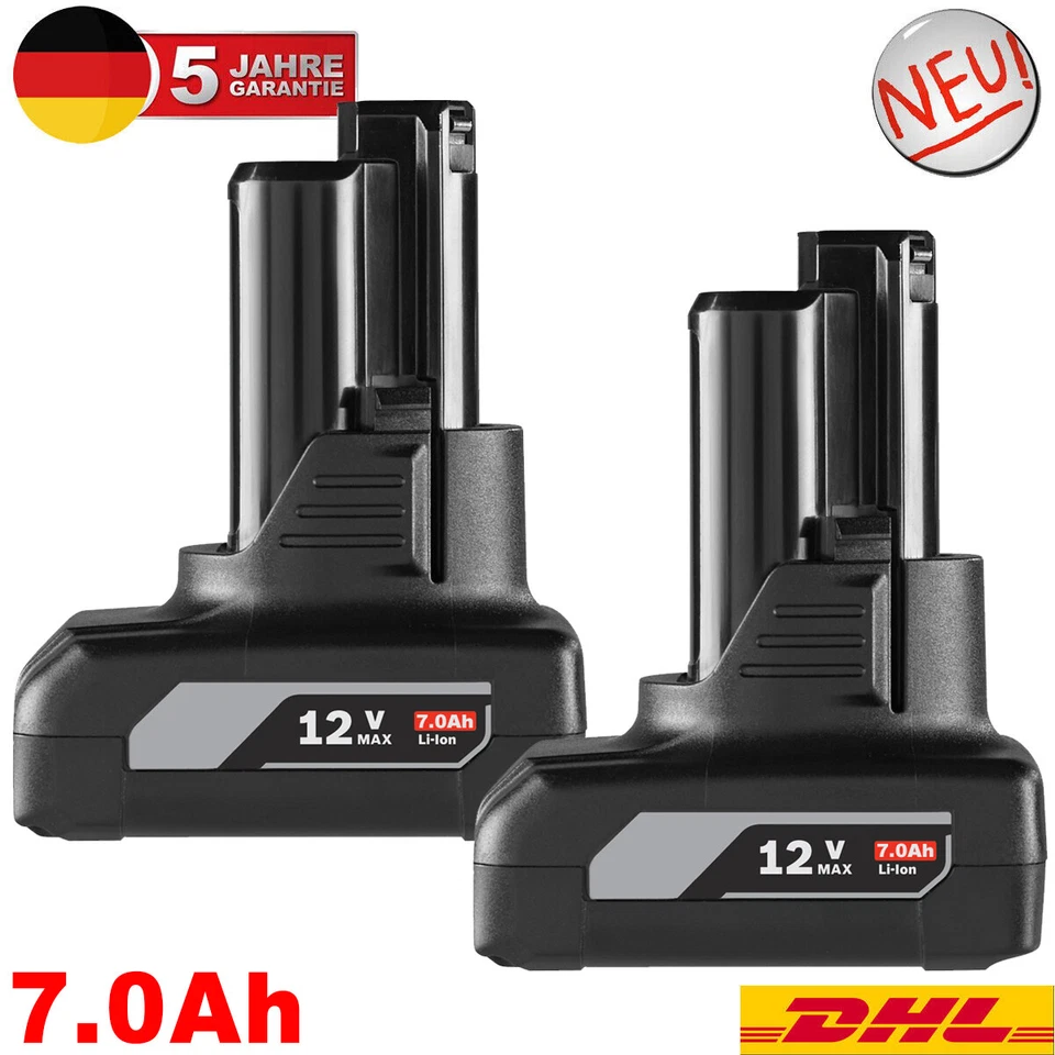 2x Akku 7,0Ah Für Bosch Professional GBA 12V BAT411 Li-ion GSR BAT412 BAT420