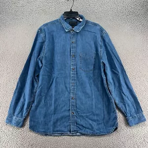 Camisa Banana Republic Para Hombres Extra Grande Abotonada Jean Denim Algodón Ropa de Trabajo LEER - Imagen 1 de 9