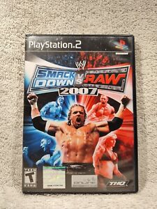 WWE SmackDown vs. Raw 2007 - (PS2, 2006) *CIB* VGC* Black Label* FREE SHIPPING!