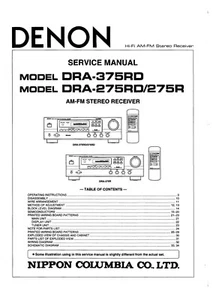 Manuale di servizio - Manuale di servizio per Denon DRA-375 RD, DRA-275 - Foto 1 di 1