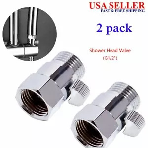2 PCS G1/2" Flow Quick Control Shut OFF Valve For Shower Head Hand Water Saver - Picture 1 of 12