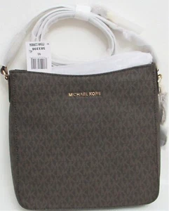 Michael Kors Signature Jet Set Viaje Grande Bolso Mensajero Marrón Cartera Bolso de Mano - Imagen 1 de 15