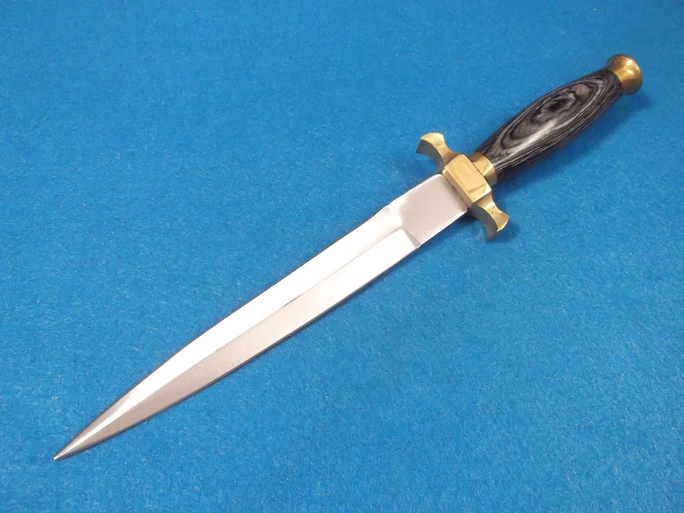 Renaissance Dagger 203106bk Black Wood Double Edge Knife 12 1/2" Overall Pa3106