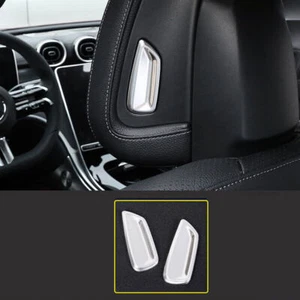 2PCS Silver Titanium Seat Headrest Button Ring Trim For Benz GLC X254 2023-2024 - Bild 1 von 7
