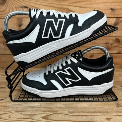 New Balance 480 Trainers Womens Size UK 4 Black White Leather Casual Shoes NB - Image 1 of 4