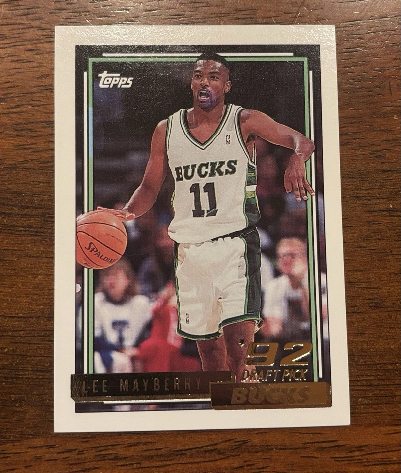 1992-93 Topps Gold #390 - Lee Mayberry (RC) NM/MT Free Ship Bucks - Image 1 of 3