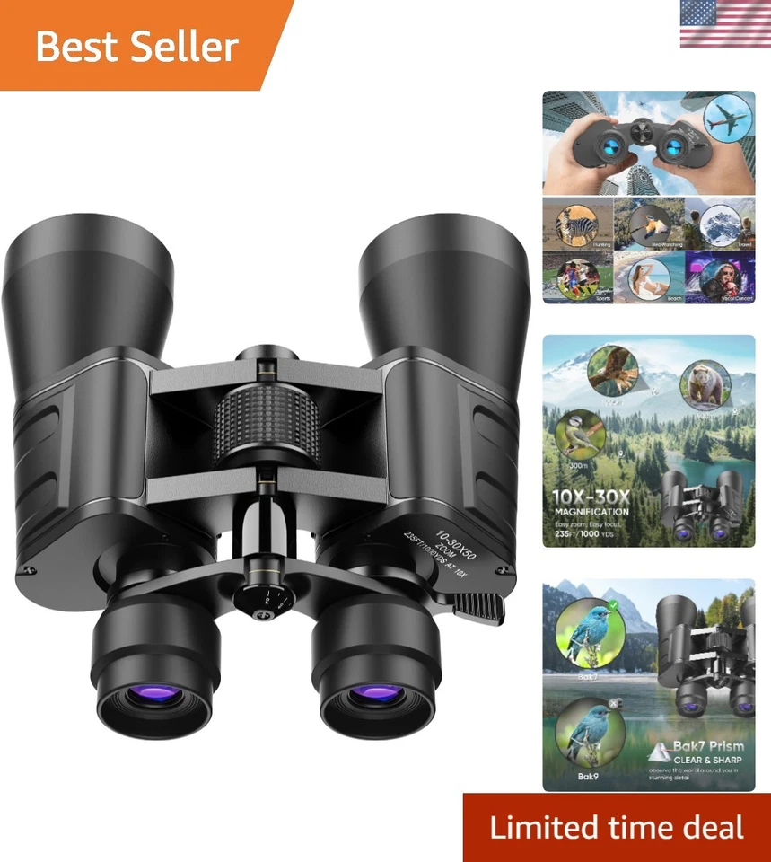 HD Professional 10-30x50 Military Zoom Binoculars for Bird Watching & Hiking - Image 1 of 4