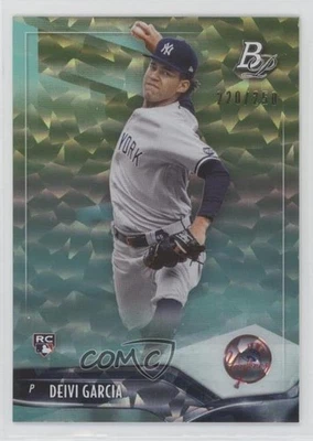 2021 Bowman Platinum Aqua Ice Foilboard /250 Deivi Garcia #63 Rookie RC - Image 1 of 2