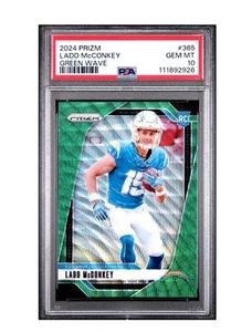 2024 Panini Prizm 365 Ladd McConkey Green Wave RC PSA 10 - Bild 1 von 2