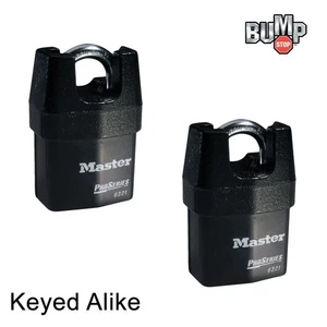 Master Lock High Security Padlocks - (2) Keyed Alike w/ BumpStop 6321NKA-2 - Picture 1 of 3
