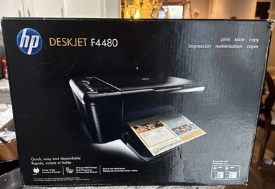 NEW HP Deskjet F4480 All-In-One Inkjet Printer Print Scan Copy - Image 1 of 2