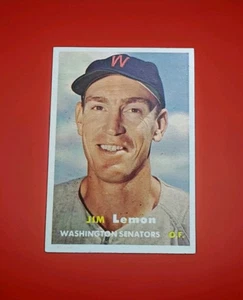 1957 Topps Baseball Card Washington Senators Jim Lemon #57 Vtg VG++ - Picture 1 of 2