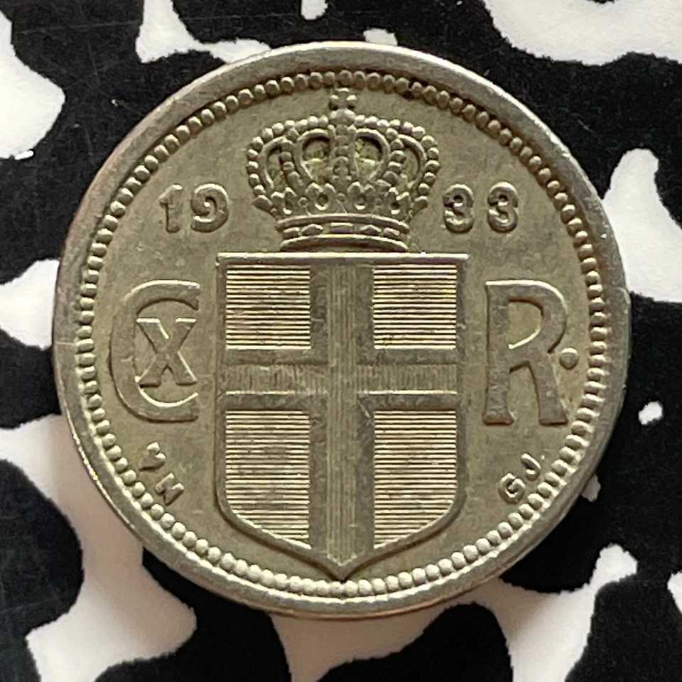 1933 Iceland 25 Aurar Lot#T5074 Key Date! - Image 1 of 2