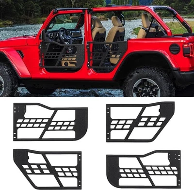 Off Road Tubular Trail Doors for Jeep Wrangler JK 4-Doors 2007-2018, Set of 4 Foto 1 de 4