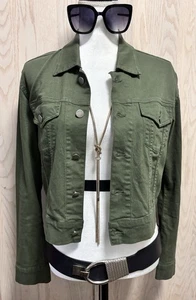 Chaqueta Theory Italiana Recortada Algodón Oliva Oscuro Talla M. Usada en Excelente Condición. - Imagen 1 de 13