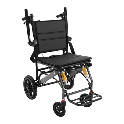 Rollstuhl Faltbar Ultra Leicht 11.88 Kg Leichtgewicht Reiserollstuhl 100kg - Bild 1 von 4