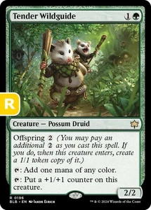 MTG Tender Wildguide BLoomBurrow Rare Creature Possum Druid NM - Picture 1 of 3