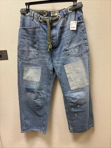 Jeans Free People We The Free Moxie bassi a botte pull-on nuovi con etichette 30 - Foto 1 di 5