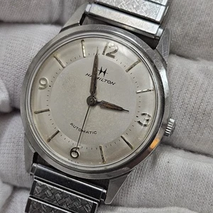 Vintage 33mm Hamilton Herren Automatik Armbanduhr 667 USA Edelstahl 17J - Bild 1 von 14