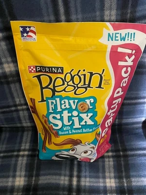 NEW Purina Beggin' Flavor Stix with Bacon & Peanut Butter Party Pack 40oz 5/2026 - Image 1 of 3