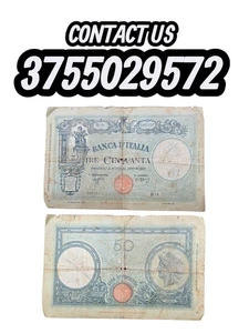 50 LIRE BARBETTI GRANDE  "L"   (FASCIO )  DECR 31 - 03 -  1943 serie B RIF. A1F5 - Imagen 1 de 17