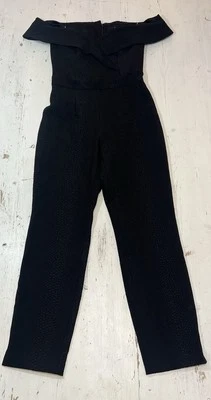 Бардо черный с плеча комбинезон нарядный выбитый текстурированный крокодил размер 4 - Изображение 1 из 4