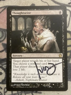 MTG Thoughtseize Signed By Artist Theros (107/249) Regular Rare  - Image 1 of 2
