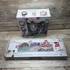 Squishmallows Tech Set Keyboard Mouse Headset Works No Mouse Pad Pre Owned - Afbeelding 1 van 9