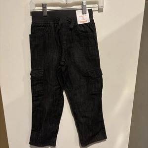 Gymboree Black Indigo Dye Cargo Pull On Jean Size 5 NWT - Picture 1 of 7
