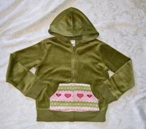 Gymboree GINGERBREAD Green Velour Hooded Jacket NWT L 10-12 - Picture 1 of 1